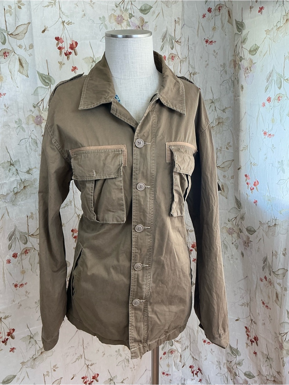Machina Clothing Company Cotton Utility Field Jacket Khaki Women's Large